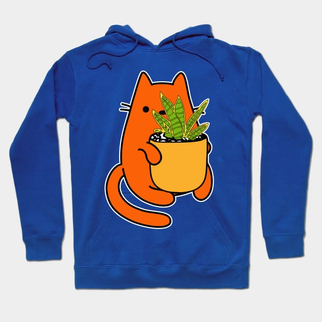 Successful garden Cat and snake leaf Hoodie by GlanceCat